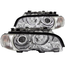 BMW M3 2DR-NON Xenon Models 2001-2004 Projector Strålkastare Med Halo Krom ANZO